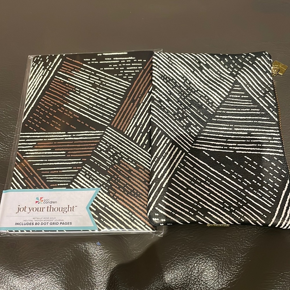 Erin Condren “jot your thought” note pad and Case.  5.7x8.25 note pad 🗒️📝👝